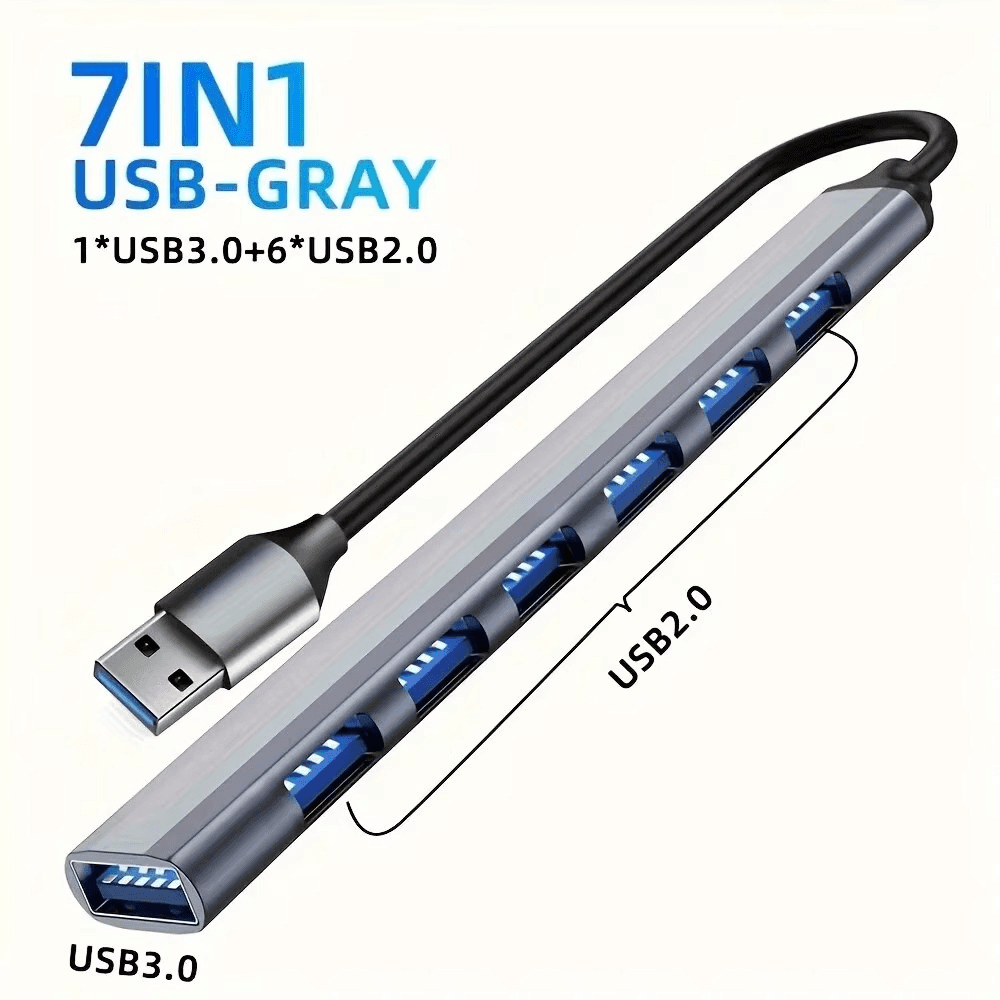 موزّع USB-A بسبعة منافذ — ملحقات المكتب والتخزين