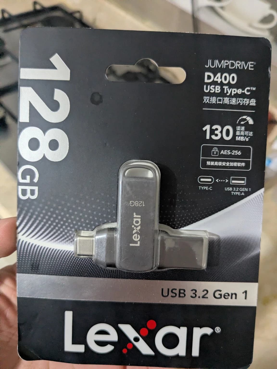 Clé USB Lexar JumpDrive D400 128 Go – USB-A & USB-C
